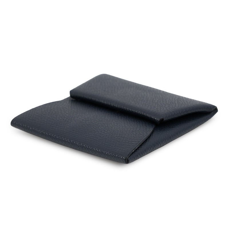エルメス コインケース バスティア ヴェルソ ブルーインディゴ/ヴェールアマンド/シルバー金具 エプソン D刻印 財布