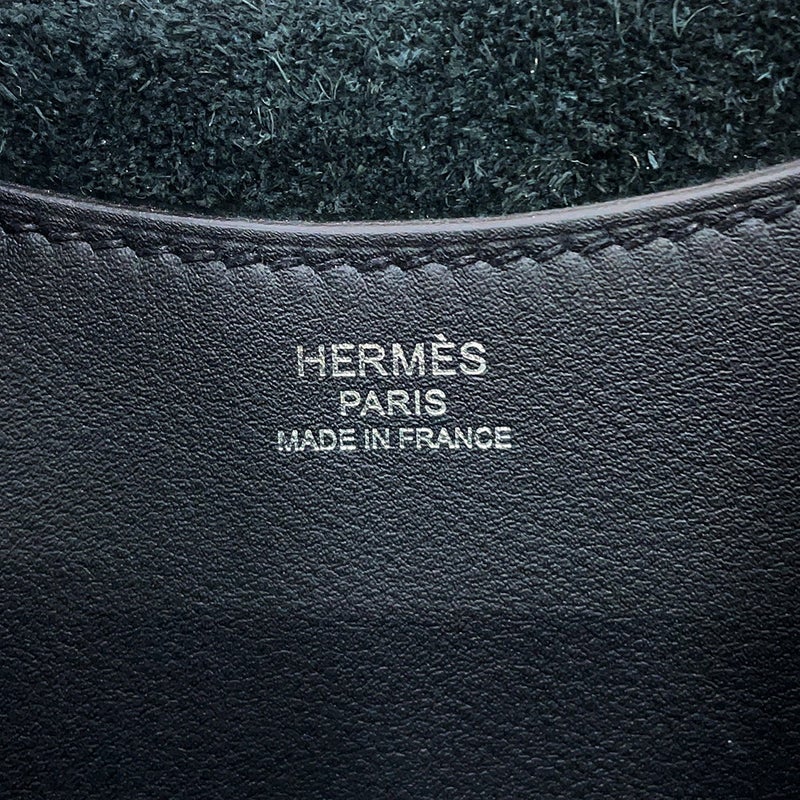 エルメス トートバッグ インザループ 18 ブラック/シルバー金具 トリヨンクレマンス/スイフト K刻印 黒