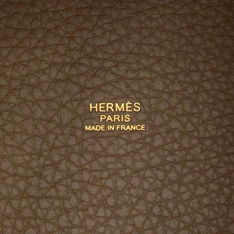エルメス ハンドバッグ ピコタンロックMM エトゥープ/ゴールド金具 トリヨンクレマンス G刻印 HERMES