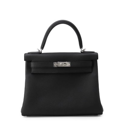 Hermès Kelly 28 Black Togo Palladium