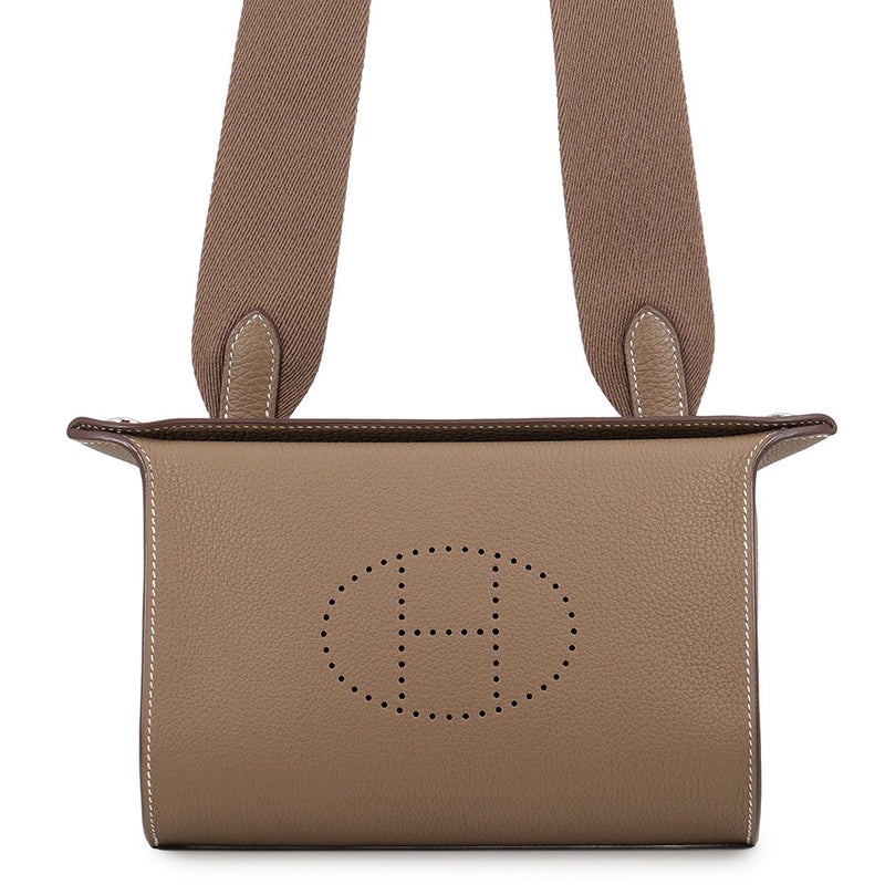 エルメス ショルダーバッグ ヴィドポッシュ エトゥープ/シルバー金具 トゴ B刻印 HERMES