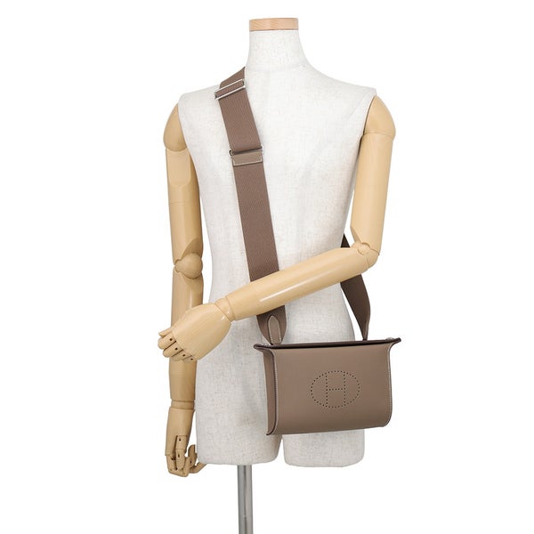 エルメス ショルダーバッグ ヴィドポッシュ エトゥープ/シルバー金具 トゴ B刻印 HERMES
