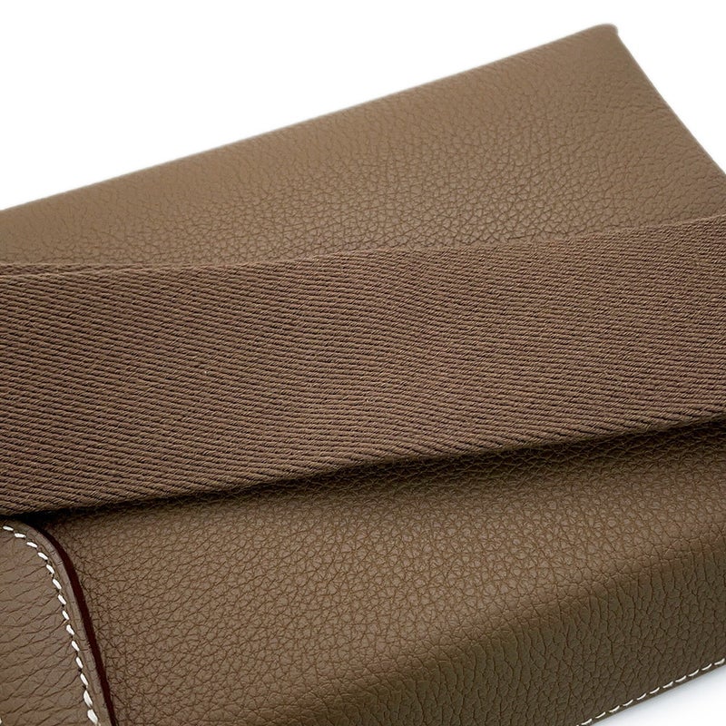 エルメス ショルダーバッグ ヴィドポッシュ エトゥープ/シルバー金具 トゴ B刻印 HERMES