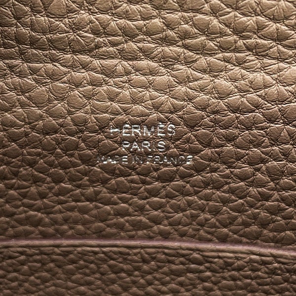 エルメス ショルダーバッグ ヴィドポッシュ エトゥープ/シルバー金具 トゴ B刻印 HERMES