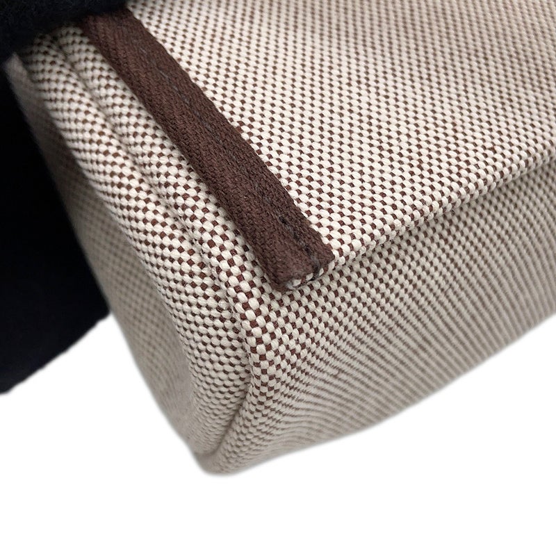 エルメス ショルダーバッグ エールバッグジップ ミニ エクリュ/エベンヌ/シルバー金具 トワルアッシュ/ヴァッシュハンター G刻印 HERMES
