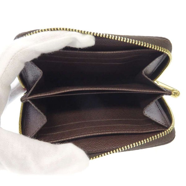 ルイヴィトン コインケース ダミエ・エベヌ ジッピー コインパース N63070 LOUIS VUITTON ブラウン