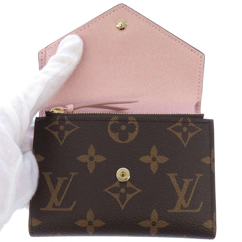 ルイヴィトン 三つ折り財布 モノグラム ポルトフォイユ・ヴィクトリーヌ M62360 LOUIS VUITTON ローズ・バレリーヌ