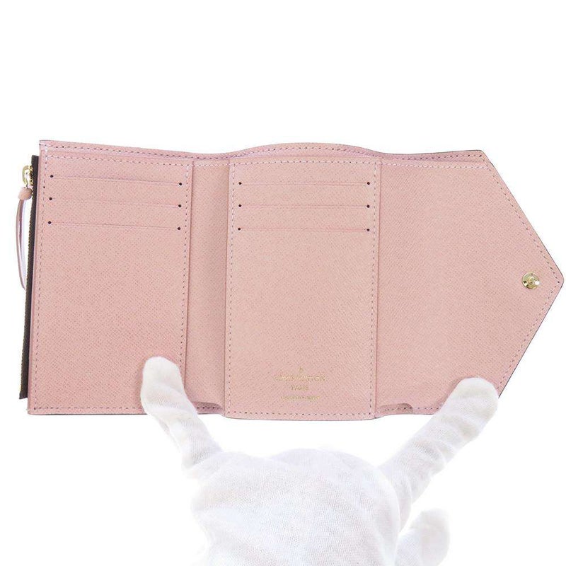 ルイヴィトン 三つ折り財布 モノグラム ポルトフォイユ・ヴィクトリーヌ M62360 LOUIS VUITTON ローズ・バレリーヌ