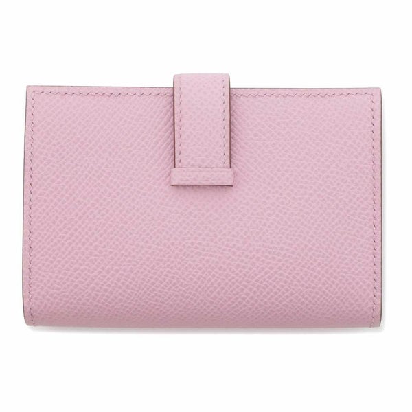 エルメス カードケース ベアン ミニ モーヴシルベストル/シルバー金具 ヴォーエプソン B刻印 財布