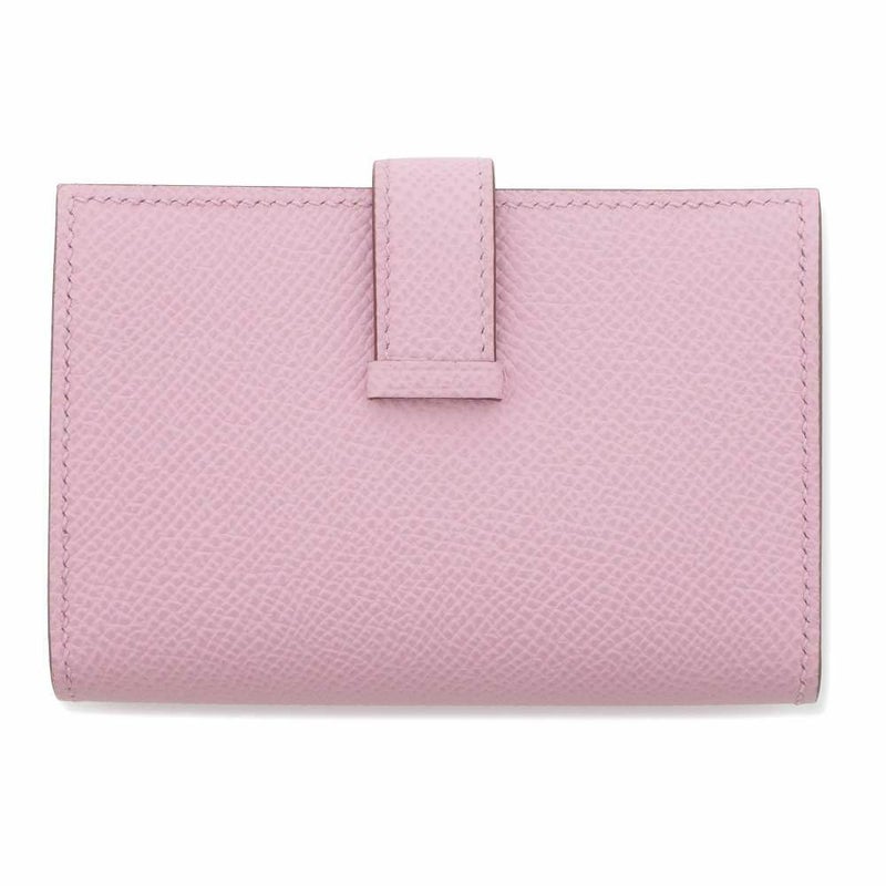 エルメス カードケース ベアン ミニ モーヴシルベストル/シルバー金具 ヴォーエプソン B刻印 財布