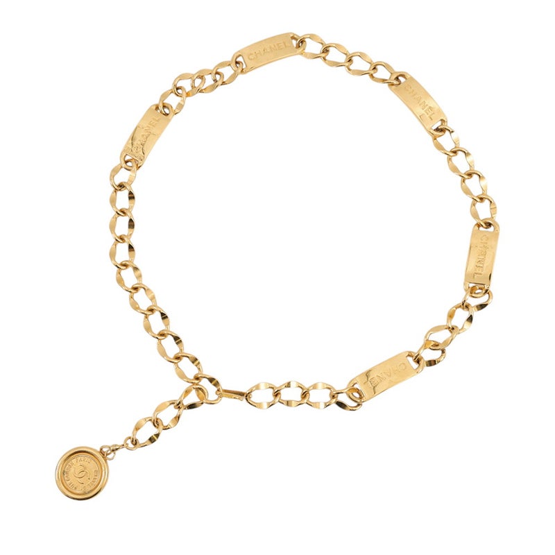 シャネル チェーンベルト ココマーク コインモチーフ ロゴプレート メタル CHANEL