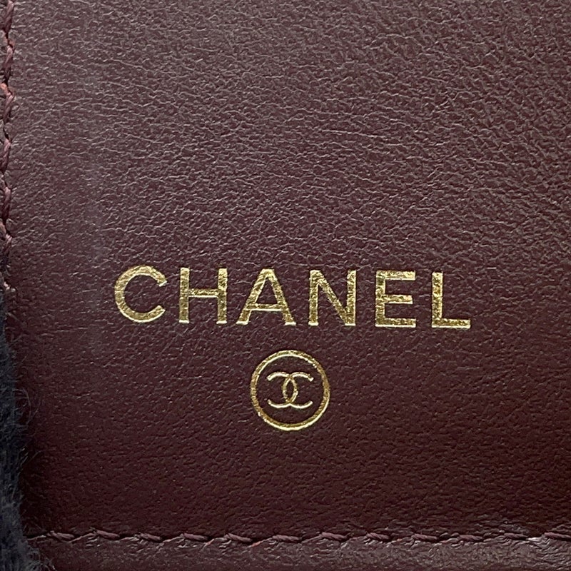 シャネル 三つ折り財布 マトラッセ ココマーク クラシック スモール フラップ ウォレット キャビアスキン AP0230 CHANEL 財布 黒