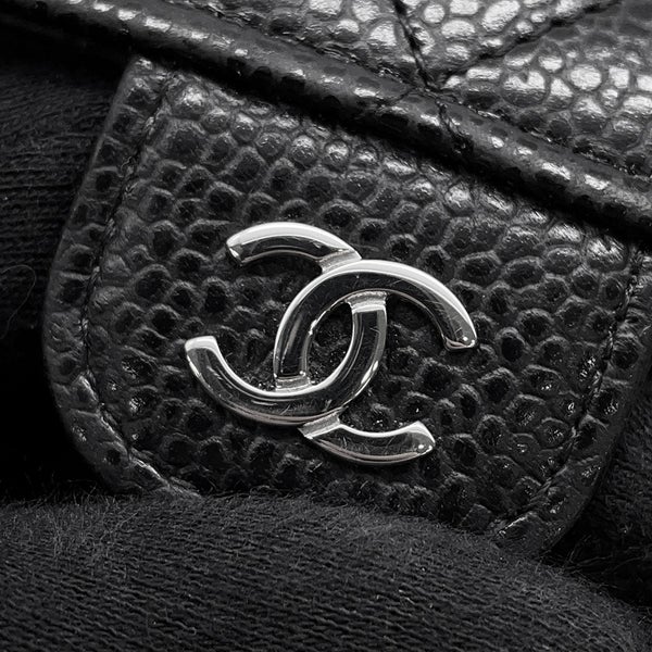 シャネル 長財布 クラシック ロング フラップ ウォレット マトラッセ ココマーク キャビアスキン AP0241 CHANEL 黒