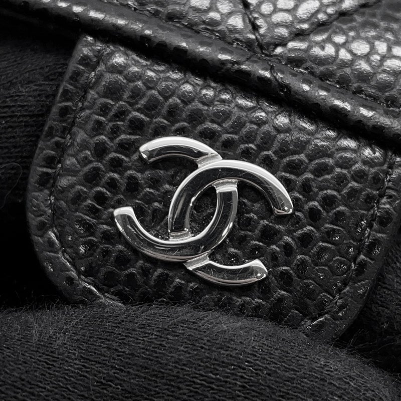 シャネル 長財布 クラシック ロング フラップ ウォレット マトラッセ ココマーク キャビアスキン AP0241 CHANEL 黒