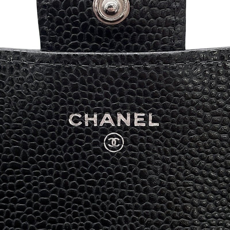 シャネル 長財布 クラシック ロング フラップ ウォレット マトラッセ ココマーク キャビアスキン AP0241 CHANEL 黒
