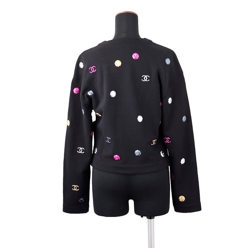 シャネル カーディガン ビジュー ココボタン レディースサイズ36 P71493 CHANEL 黒