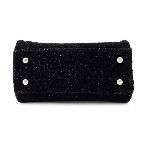 シャネル トートバッグ ドーヴィル ロゴ キャンバス/レザー CHANEL バッグ 2wayショルダーバッグ 黒