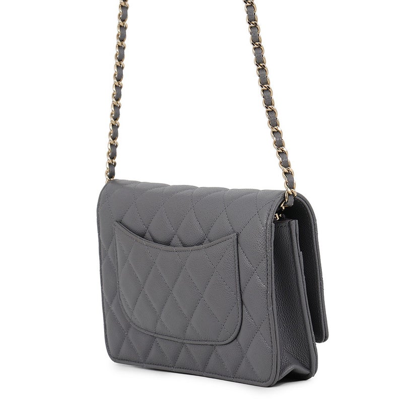 シャネル チェーンウォレット クラシック マトラッセ ココマークキャビアスキン AP0250 CHANEL 財布
