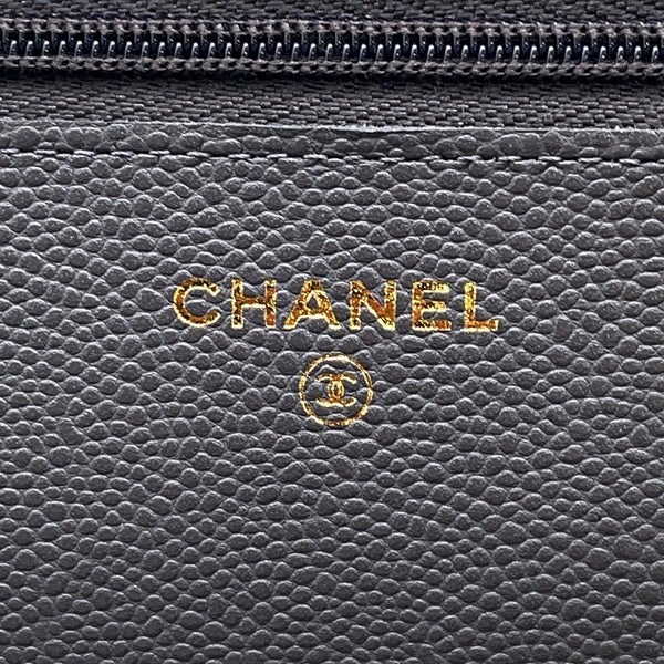 シャネル チェーンウォレット クラシック マトラッセ ココマークキャビアスキン AP0250 CHANEL 財布
