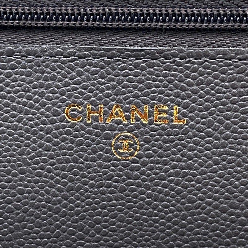 シャネル チェーンウォレット クラシック マトラッセ ココマークキャビアスキン AP0250 CHANEL 財布