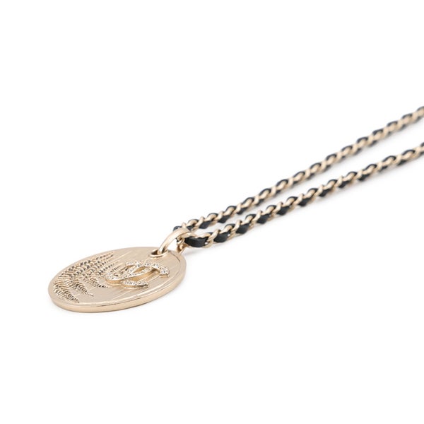 シャネル ネックレス ココマーク ラインストーン ラウンド コイン A22 K CHANEL アクセサリー