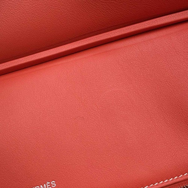 エルメス バーキン35 ギリーズ サンギーヌ/エクリュ/シルバー金具 トワルアッシュ/スイフト □R刻印