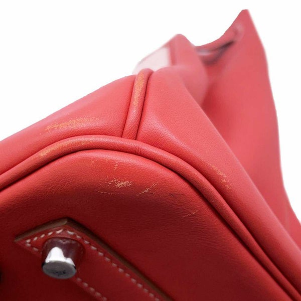 エルメス バーキン35 ギリーズ サンギーヌ/エクリュ/シルバー金具 トワルアッシュ/スイフト □R刻印