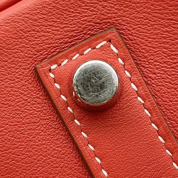 エルメス バーキン35 ギリーズ サンギーヌ/エクリュ/シルバー金具 トワルアッシュ/スイフト □R刻印