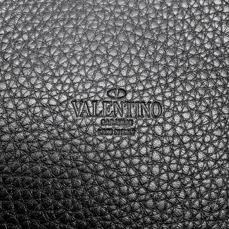 ヴァレンティノ・ガラヴァーニ トートバッグ ロゴ スタッズ レザー VALENTINO ２wayショルダー 黒