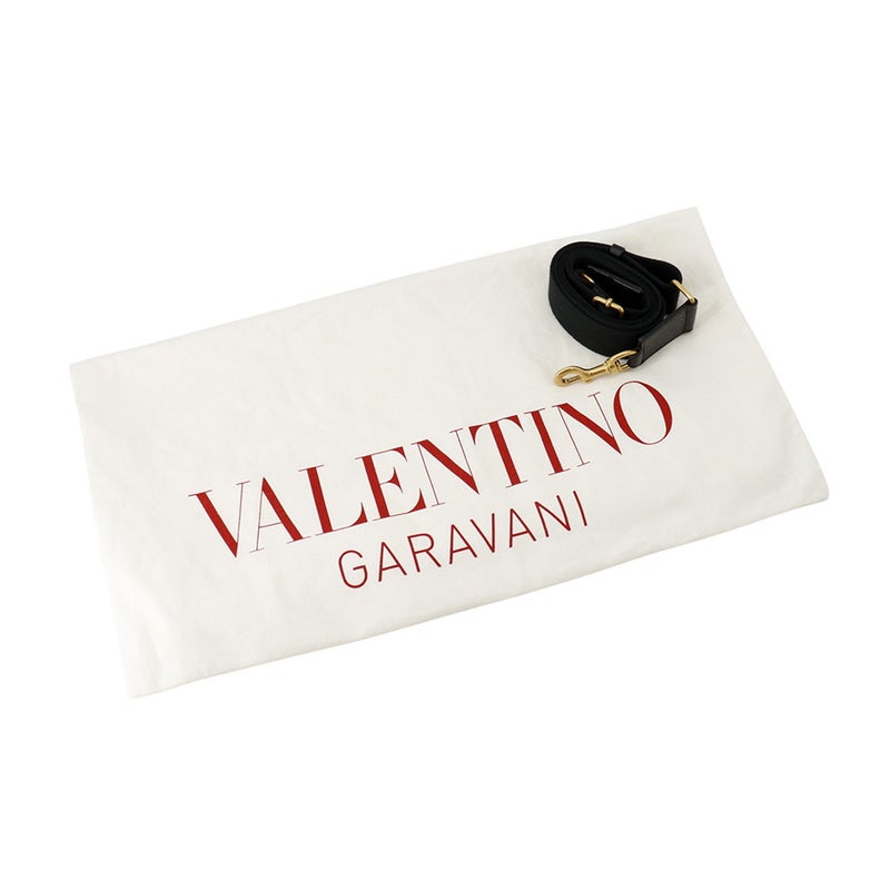 ヴァレンティノ・ガラヴァーニ トートバッグ ロゴ スタッズ レザー VALENTINO ２wayショルダー 黒