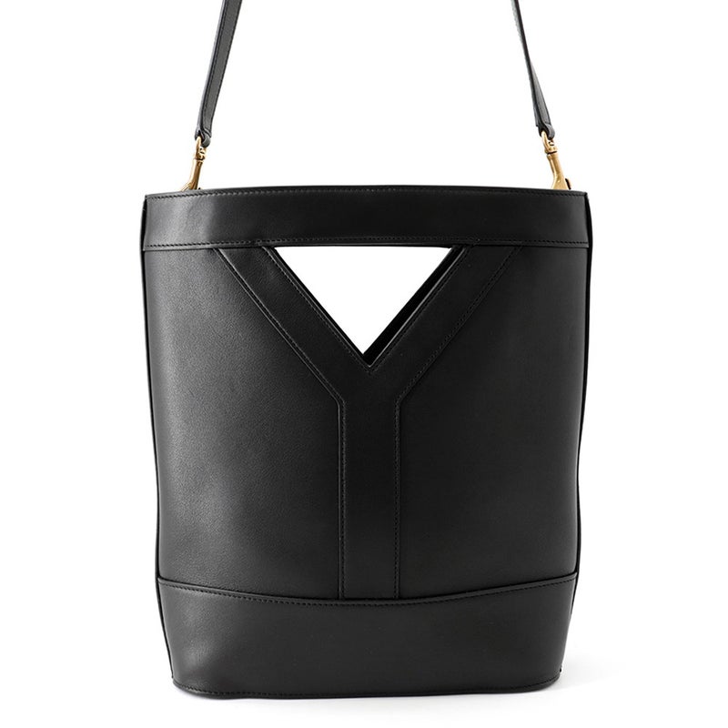 サンローランパリ ハンドバッグ Yバケット カーフレザー 808224 SAINT LAURENT PARIS 2way 黒