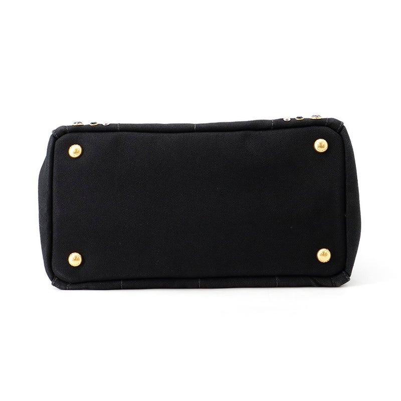 プラダ トートバッグ カナパ ビジュー CANAPA キャンバス B24390 PRADA 黒