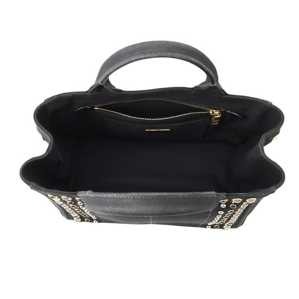 プラダ トートバッグ カナパ ビジュー CANAPA キャンバス B24390 PRADA 黒