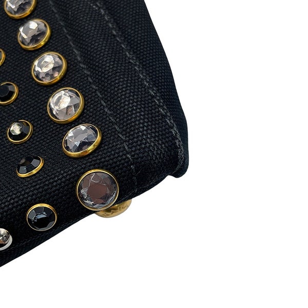 プラダ トートバッグ カナパ ビジュー CANAPA キャンバス B24390 PRADA 黒