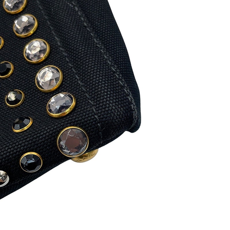 プラダ トートバッグ カナパ ビジュー CANAPA キャンバス B24390 PRADA 黒
