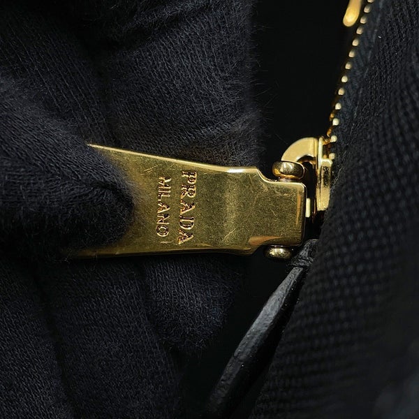 プラダ トートバッグ カナパ ビジュー CANAPA キャンバス B24390 PRADA 黒