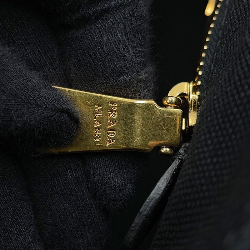 プラダ トートバッグ カナパ ビジュー CANAPA キャンバス B24390 PRADA 黒
