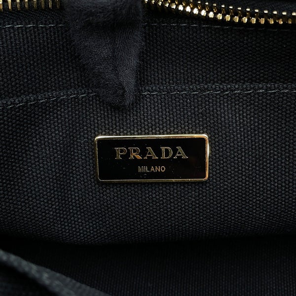 プラダ トートバッグ カナパ ビジュー CANAPA キャンバス B24390 PRADA 黒