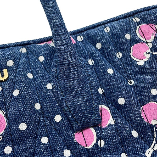 ミュウミュウ ハンドバッグ マテラッセ チェリー デニム/レザー  Miu Miu 2wayショルダーバッグ
