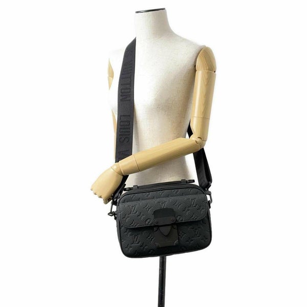 ルイヴィトン ショルダーバッグ モノグラム トリヨンレザー Sロック・メッセンジャー M58489 黒 ブラック LOUIS VUITTON