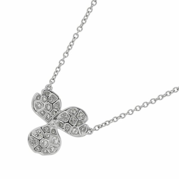 ティファニー ネックレス ペーパーフラワー パヴェ ダイヤモンド 0.26ct Pt950プラチナ Tiffany&Co. クローバーモチーフ