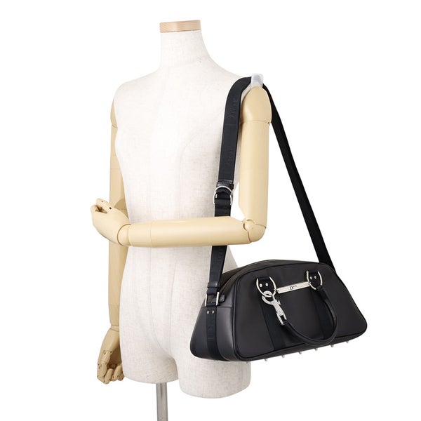 クリスチャン・ディオール ハンドバッグ ハードコア ラインストーン Christian Dior ２wayショルダー 黒