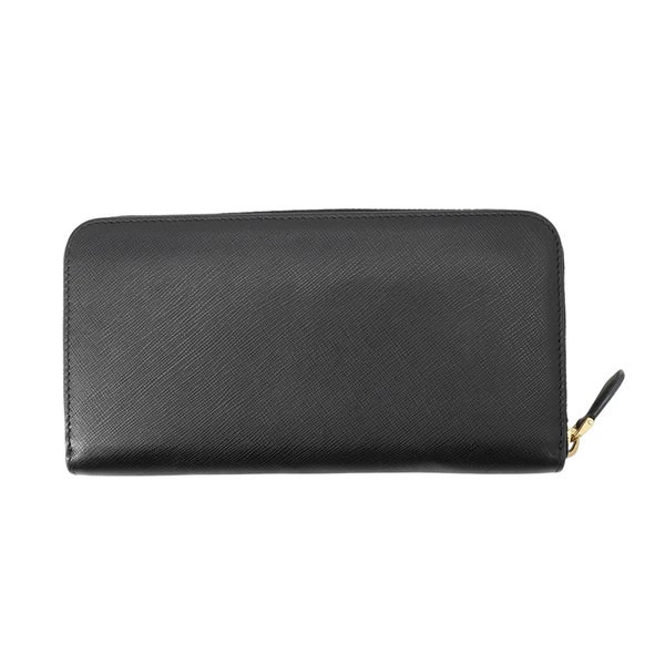 プラダ 長財布 サフィアーノ トライアングル ロゴ 1ML506 PRADA 財布 黒