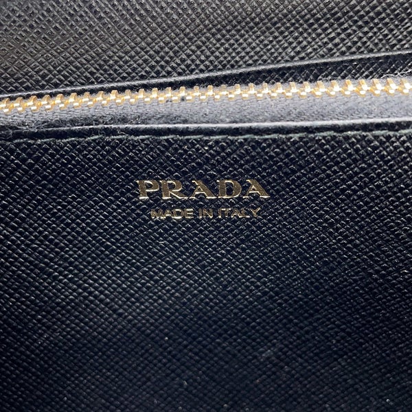 プラダ 長財布 サフィアーノ トライアングル ロゴ 1ML506 PRADA 財布 黒