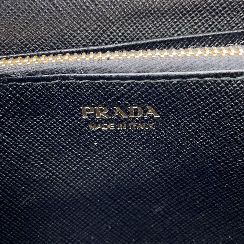 プラダ 長財布 サフィアーノ トライアングル ロゴ 1ML506 PRADA 財布 黒