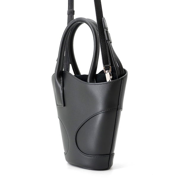 サルヴァトーレ・フェラガモ ハンドバッグ カットアウトS カーフレザー 215933 Ferragamo 2way 黒