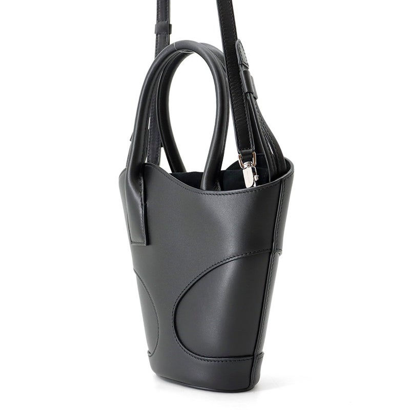 サルヴァトーレ・フェラガモ ハンドバッグ カットアウトS カーフレザー 215933 Ferragamo 2way 黒