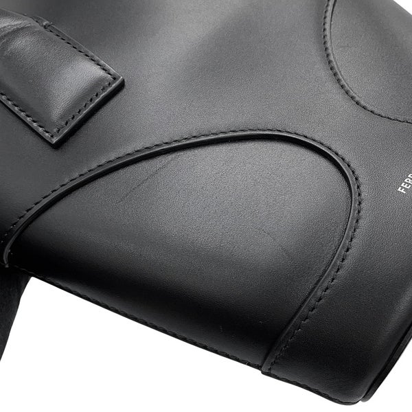 サルヴァトーレ・フェラガモ ハンドバッグ カットアウトS カーフレザー 215933 Ferragamo 2way 黒