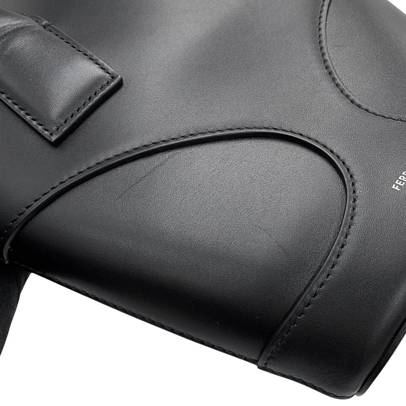 サルヴァトーレ・フェラガモ ハンドバッグ カットアウトS カーフレザー 215933 Ferragamo 2way 黒