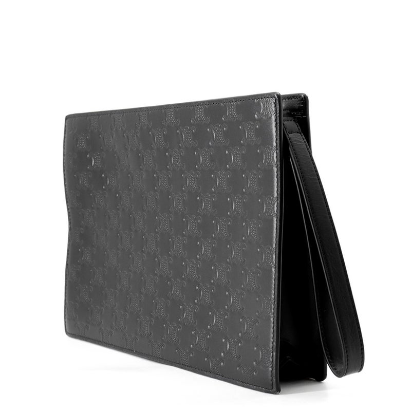 セリーヌ クラッチバッグ トリオンフ カーフスキン 10N823FQD CELINE バッグ メンズ 黒